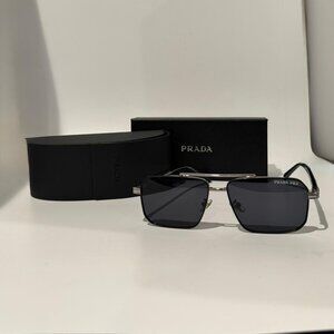 Prada Black Pilot Frame Sunglasses